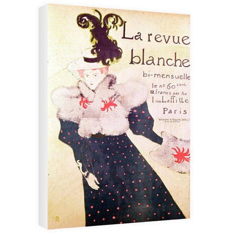 Poster advertising 'La Revue Blanche', 1895 (litho) by Henri de Toulouse-Lautrec 20cm x 20cm Mini Mounted Print