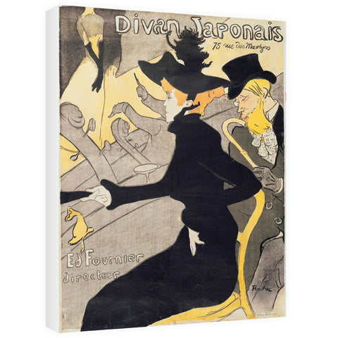Poster advertising 'Le Divan Japonais', 1892 (litho) by Henri de Toulouse-Lautrec 20cm x 20cm Mini Mounted Print