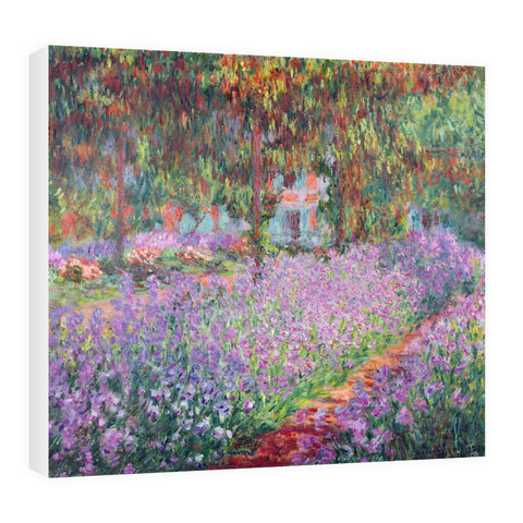 The Artist's Garden at Giverny, 1900 (oil on canvas) by Claude Monet 20cm x 20cm Mini Mounted Print