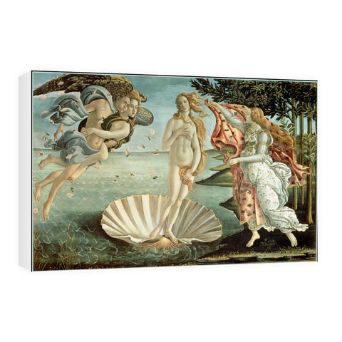 The Birth of Venus, c.1485 (tempera on canvas) by Sandro Botticelli 20cm x 20cm Mini Mounted Print