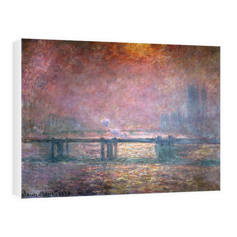 The Thames at Charing Cross, 1903 (oil on canvas) by Claude Monet 20cm x 20cm Mini Mounted Print