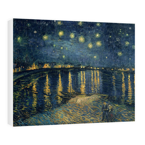 The Starry Night, 1888 (oil on canvas) by Vincent van Gogh 20cm x 20cm Mini Mounted Print