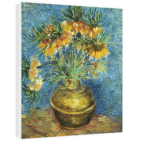 Crown Imperial Fritillaries in a Copper Vase, 1886 (oil on canvas) by Vincent van Gogh 20cm x 20cm Mini Mounted Print