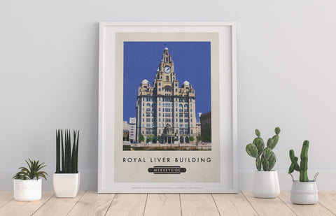 Royal Liver Building, Merseyside - 11X14inch Premium Art Print