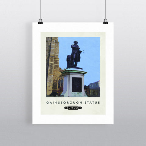 The Gainsborough Statue, Sudbury, Suffolk 11x14 Print